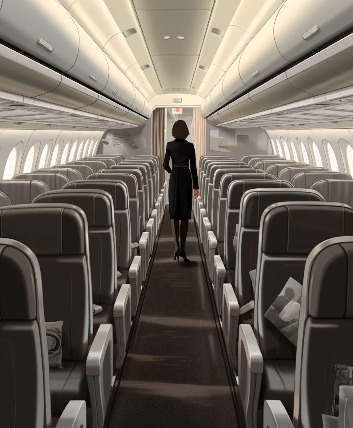 A flight attendant engages in a wellness activity, demonstrating effective self-care and time management strategies amidst a demanding schedule.