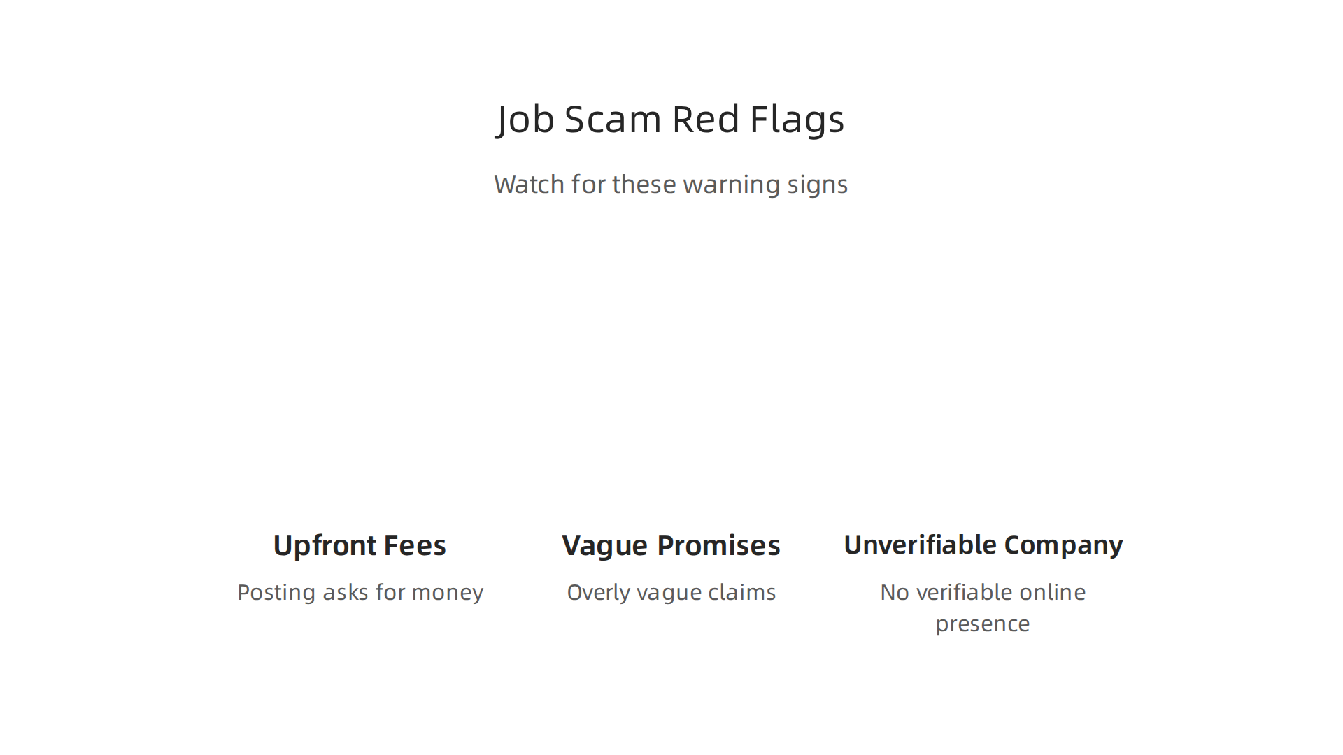 Beware of job postings that demand upfront fees, make overly vague promises, or originate from companies with no verifiable online presence.